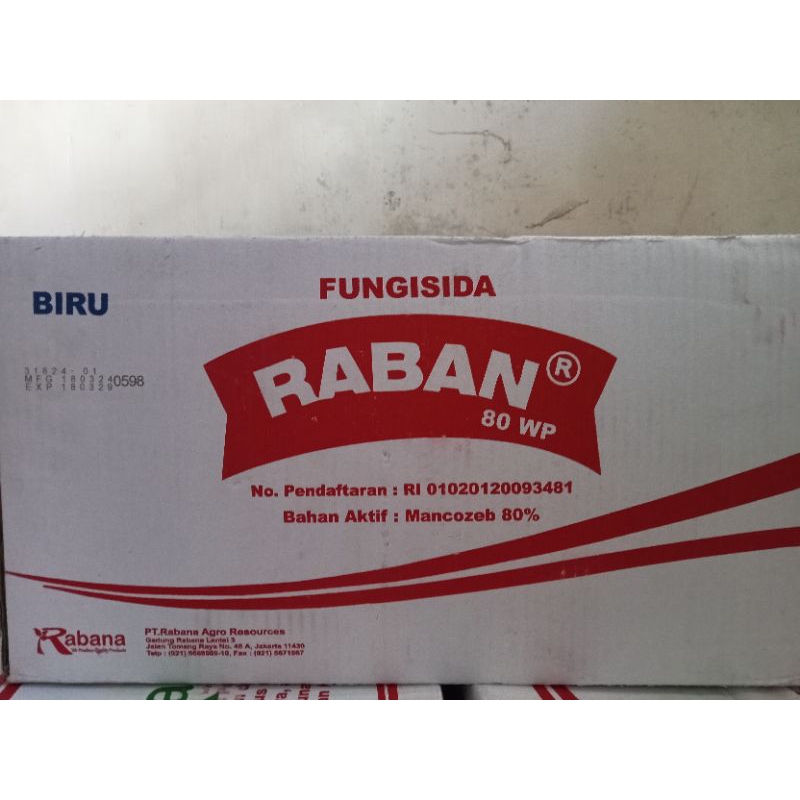 Fungisida Raban Biru 1 Box, 10 Kg Mankozeb 80℅