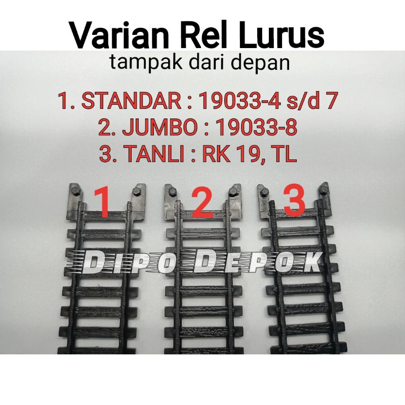 Rel Lurus Ori Rail King Mainan Miniatur Kereta Api Skala 87 RailKing
