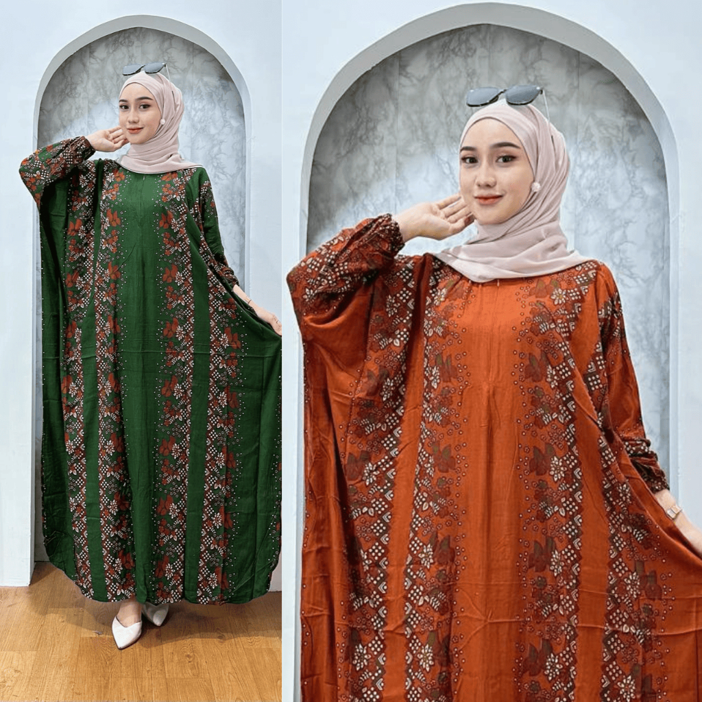 Kaftan Batik Sogan Ld 180 Cm Kaftan Muslim Lebaran 2025