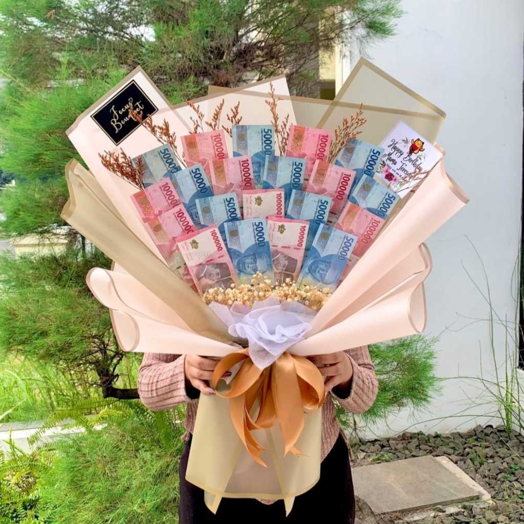 Peacock Money Bouquet (50 - 100 Lembar) Hadiah Ulang Tahun / Hadiah Suprise / Peacock Money Bouquet 