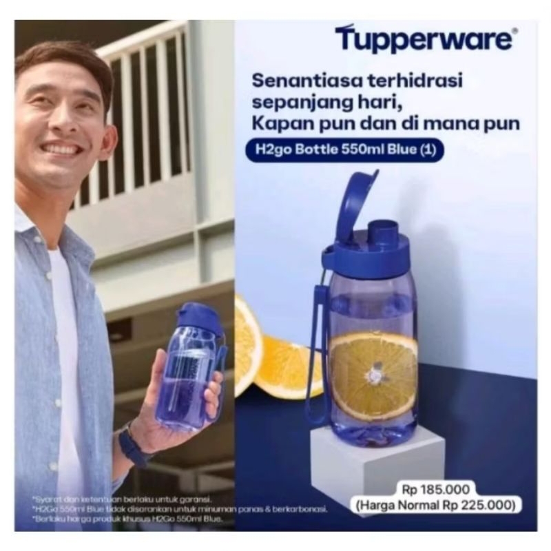 Botol Minum Tupperware 550 Ml / H2go 550 ml Tupperware