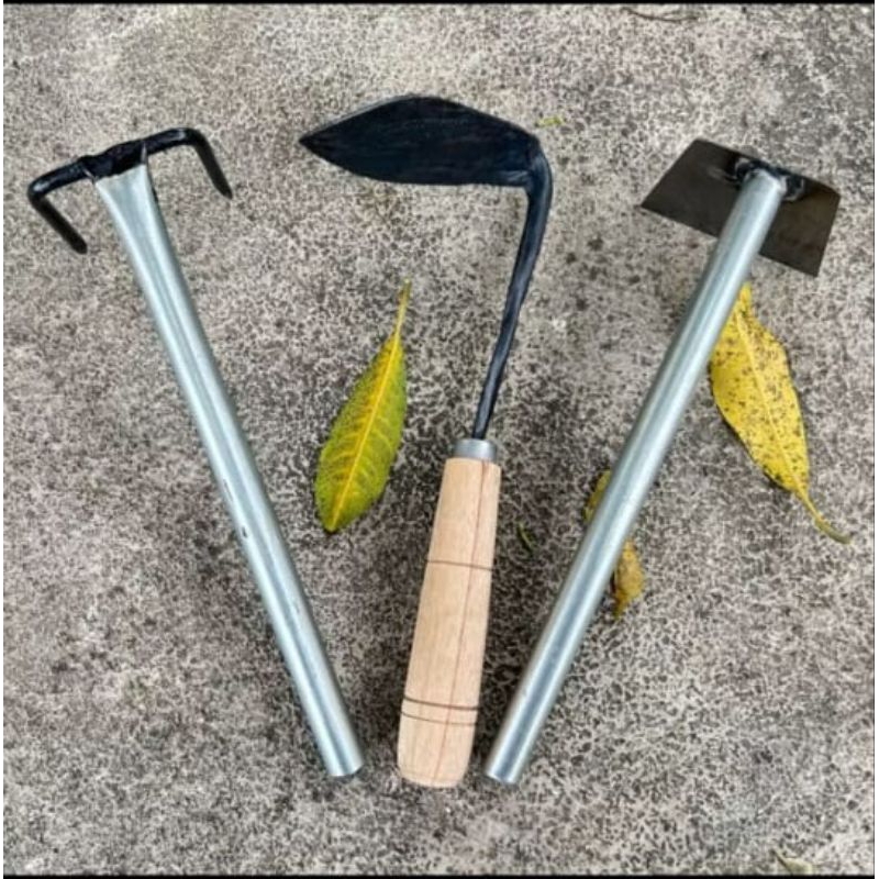 paket berkebun isi 3biji/koret,wangkil mireng/cangkul mini/garuk mini GG pipa