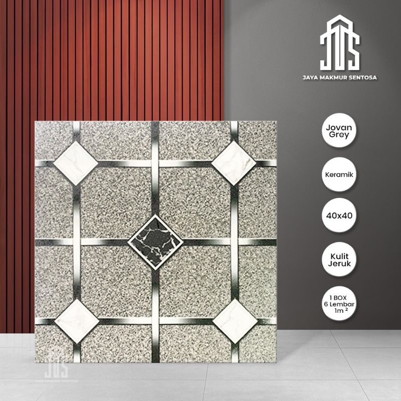 Keramik Lantai Teras Jovan Grey 40x40
