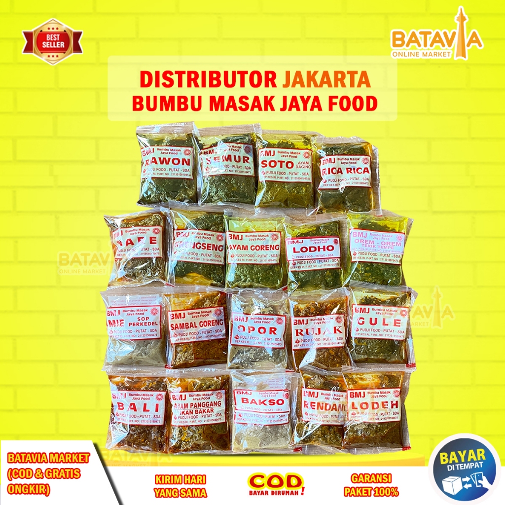 

Bumbu Masak Jaya Food BMJ Sejenis BMM Instan Soto Rawon Rendang Gule Opor Kare Semur Mie Lodeh