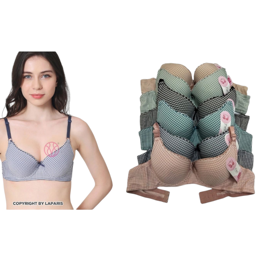 LAPARIS BH Kawat Push Up Bra Brokat Kait 3 / BH Wanita Remaja Terlaris Termurah