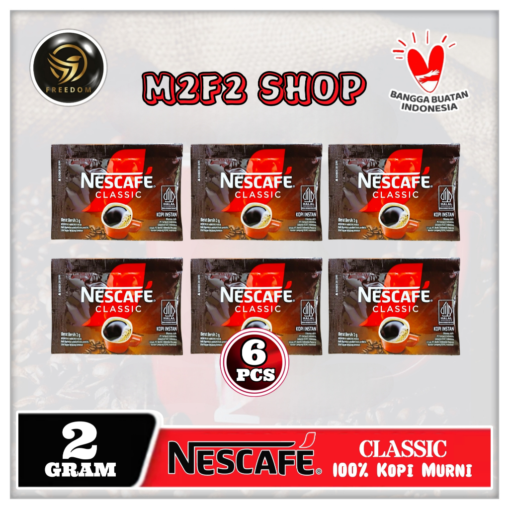 

Kopi Nescafe Classic 100% Kopi Murni Sachet - 2 gr (Kemasan 6 Pcs)