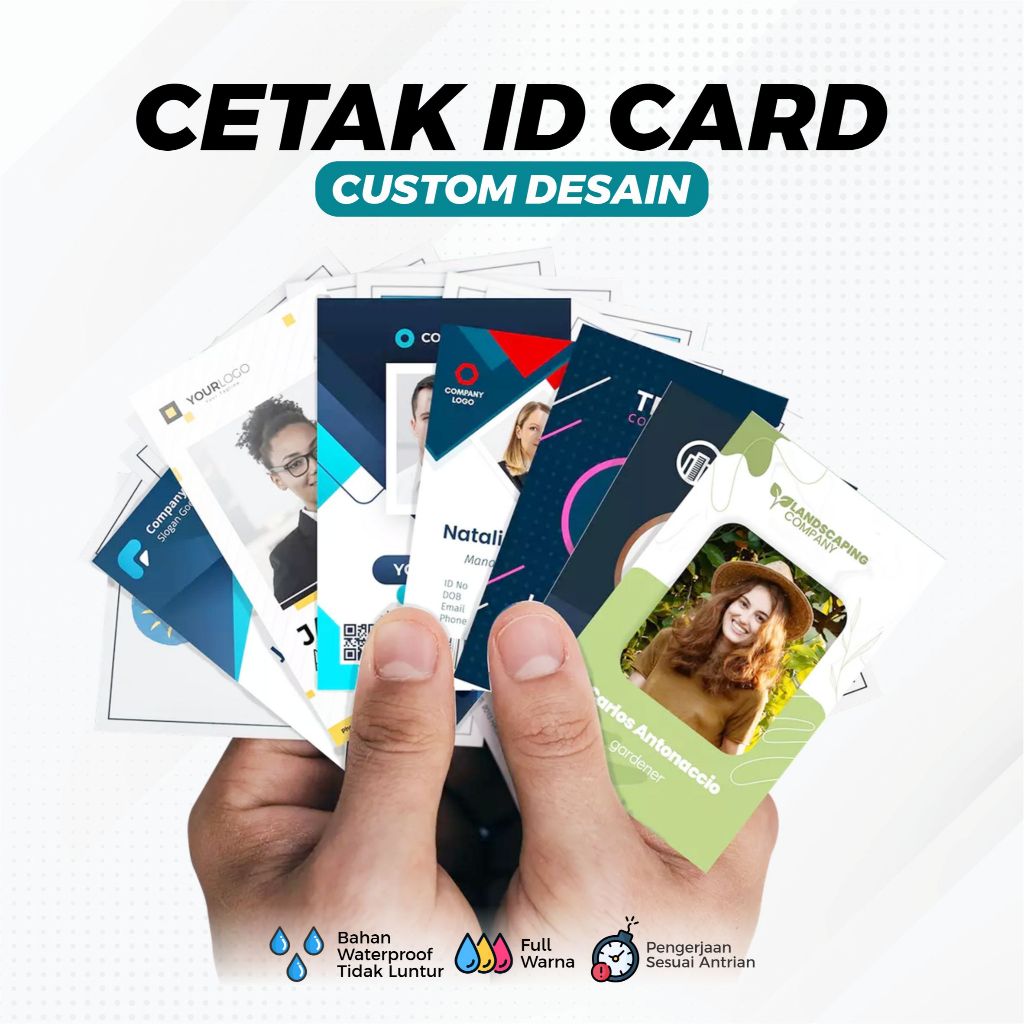 

Cetak Id Card Custom Desain | 1 Sisi atau 2 Sisi Anti Luntur