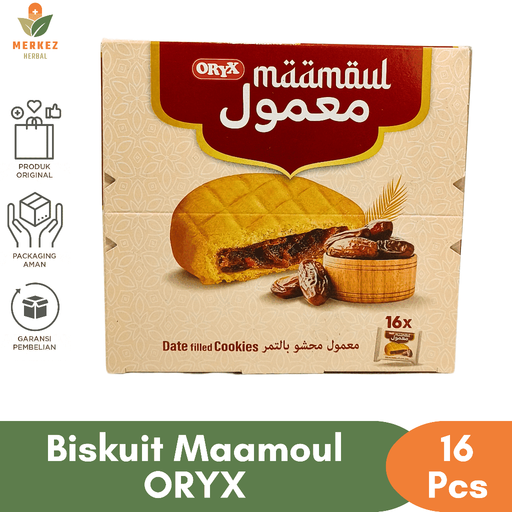 

QH Biskuit Maamoul Premium 12 Pcs Biscuit Kurma Jajanan Oleh Oleh Haji dan Umroh Snack Khas Arab