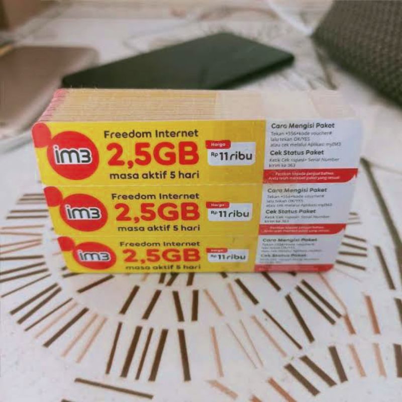vocher im3 2,5gb/5hari