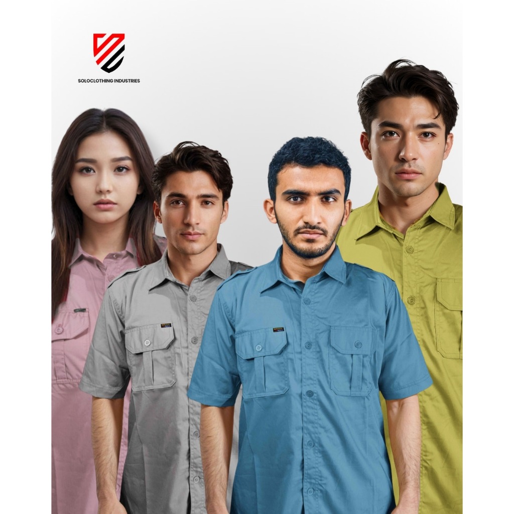Baju Polos Pendek Pria/ Wanita Warna Pink Baby, Abu Muda, Biru Langit, Olive Green/ Lemon, untuk Ser