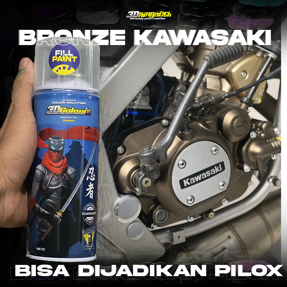 (BISA DIJADIKAN PILOX) CAT COKLAT BRONZE  WARNA ORIGINAL BLOK MESIN NINJA  By 3Dcolour