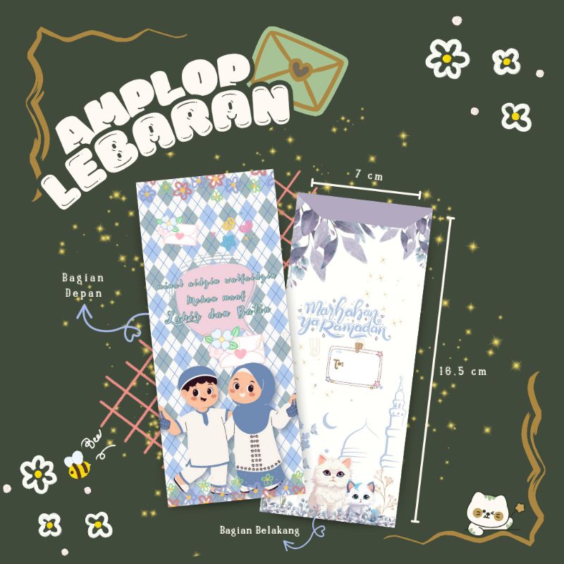

Amplop lebaran isi (12pcs) | Amplop thr custom | Amplop lebaran unik | esthetic | Design unik ngga pasaran