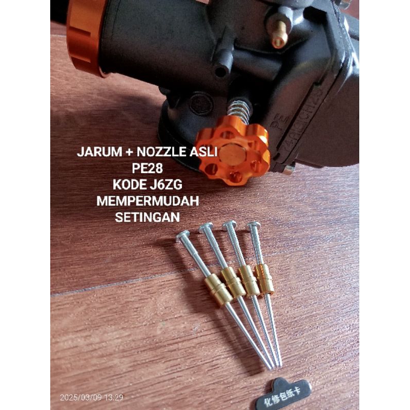 JARUM J6ZG + NOZZLE ORIGINAL KARBU PE 28 KEIHIN SCARLET TK RACING SUPER FLOWE