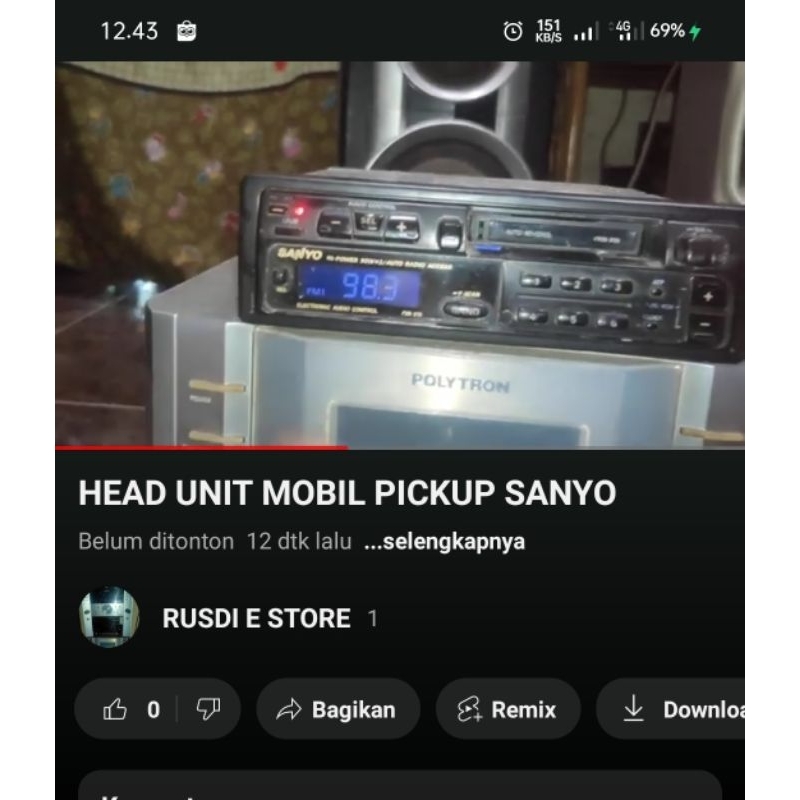 HEAD UNIT MOBIL  SANYO