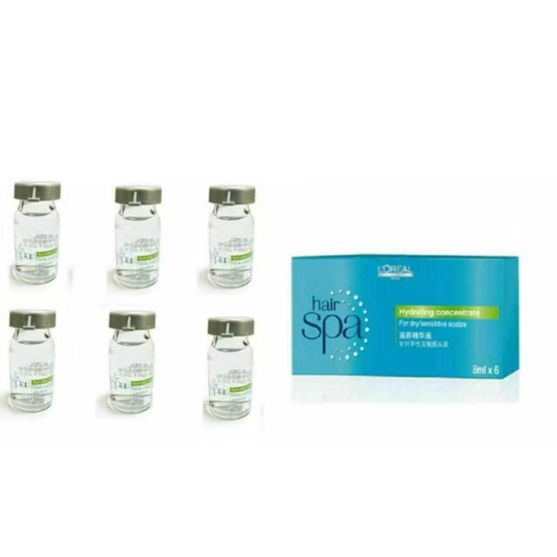 Loreal serum spa/LOREAL HAIR SPA HYDRATING / PURIFYING CONCENTRATE SERUM 8ml x 2 botol