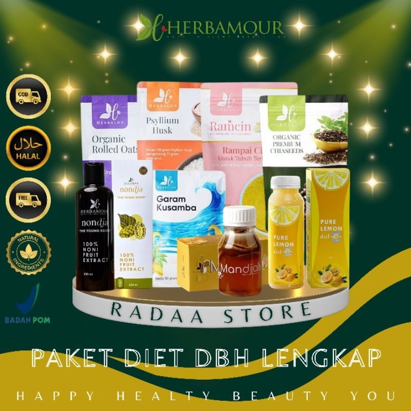 HERBALOV HERBAMOUR - PAKET DIET LENGKAP HERBALOV - DIET BAHAGIA HERBALOV - DIET SEHAT - MINUMAN PEND