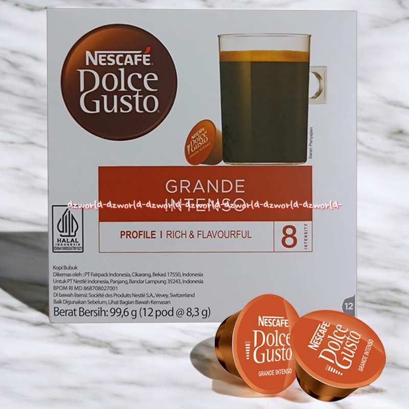 

Nescafe Dolce Gusto 12pod Grande Intenso Kopi Arabica Pilihan Capsul Coffee Neskafe Kapsul Kopi