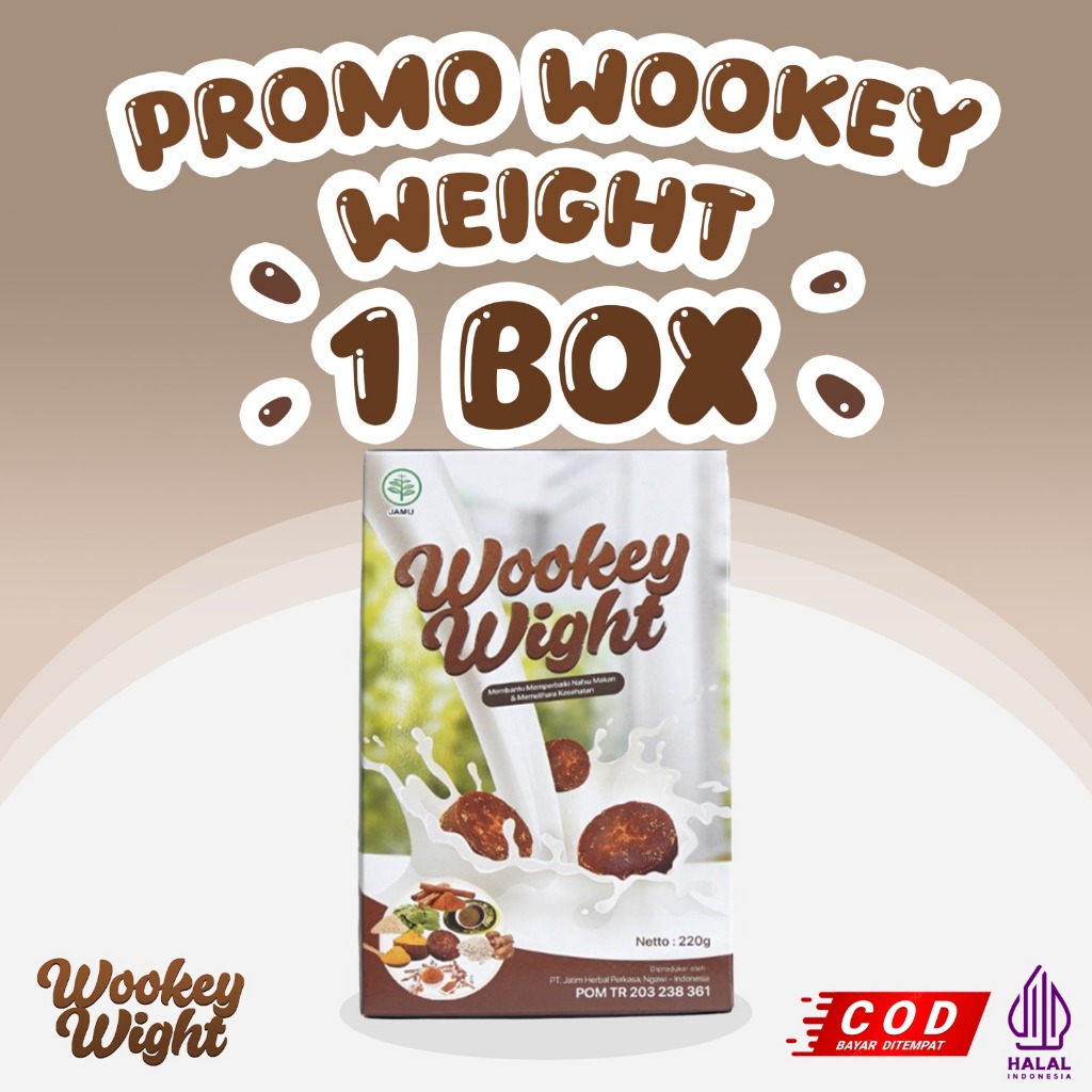 

Wookey Weight 1BOX- Susu Healty Penambah Berat Badan Rasa Original 220Gram