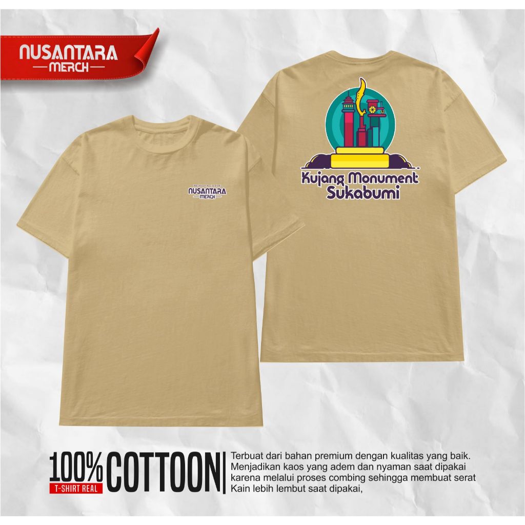 Nusantara Merch - Kaos Distro Keren Dewasa Unisex Pria Wanita Bahan Cotton Combed 24s | Kujang Monum