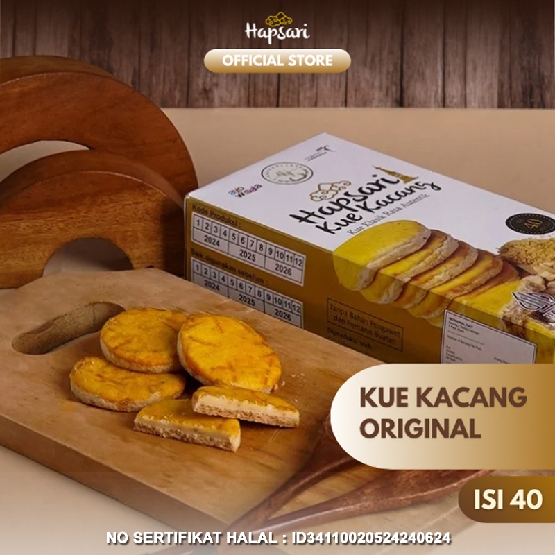 

HAPSARI COOKIES Kue Kacang Original (Isi 40) | Oleh-oleh Khas Jogja