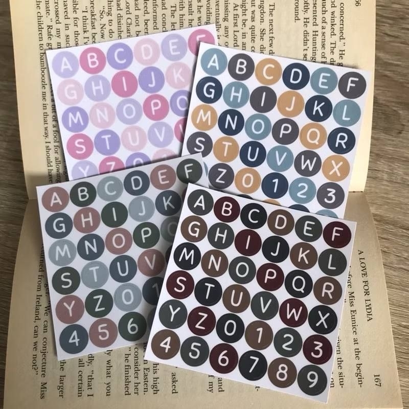 

[1 LEMBAR] 36pcs Alphabet Sticker For journaling / jurnaling stiker / stiker huruf / stiker abjad / alphabet sticker