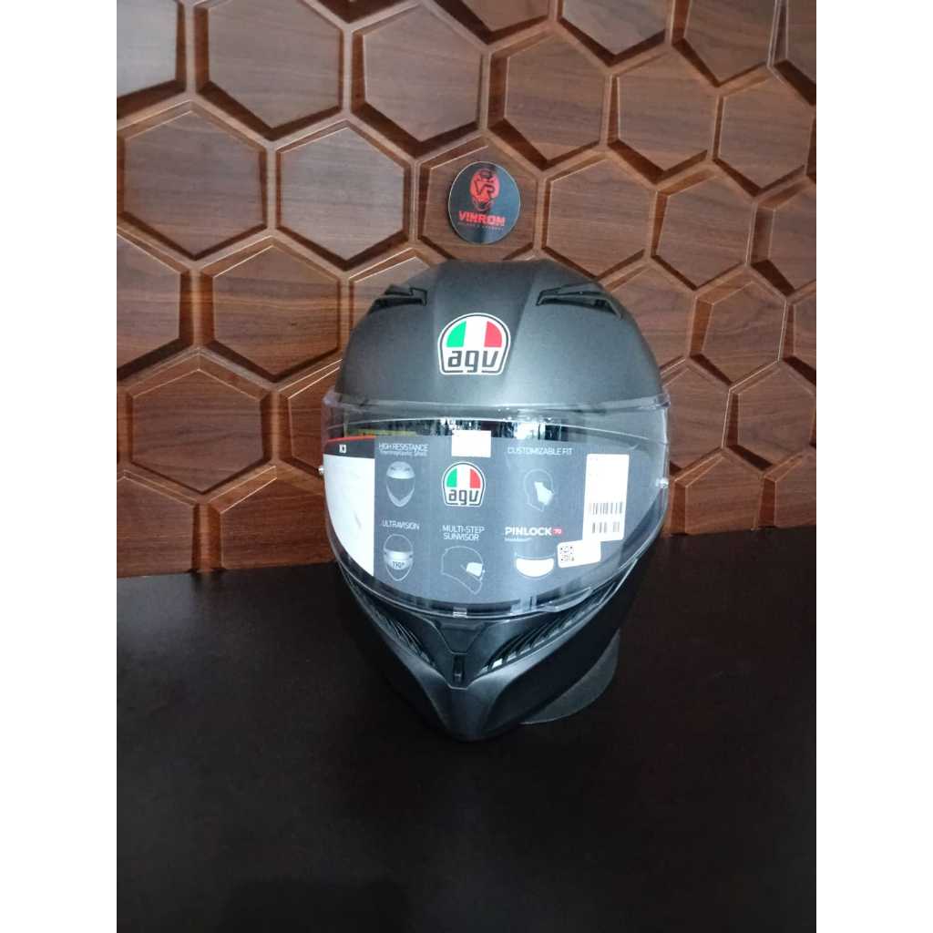 Helm AGV K3 Blank Black Mate