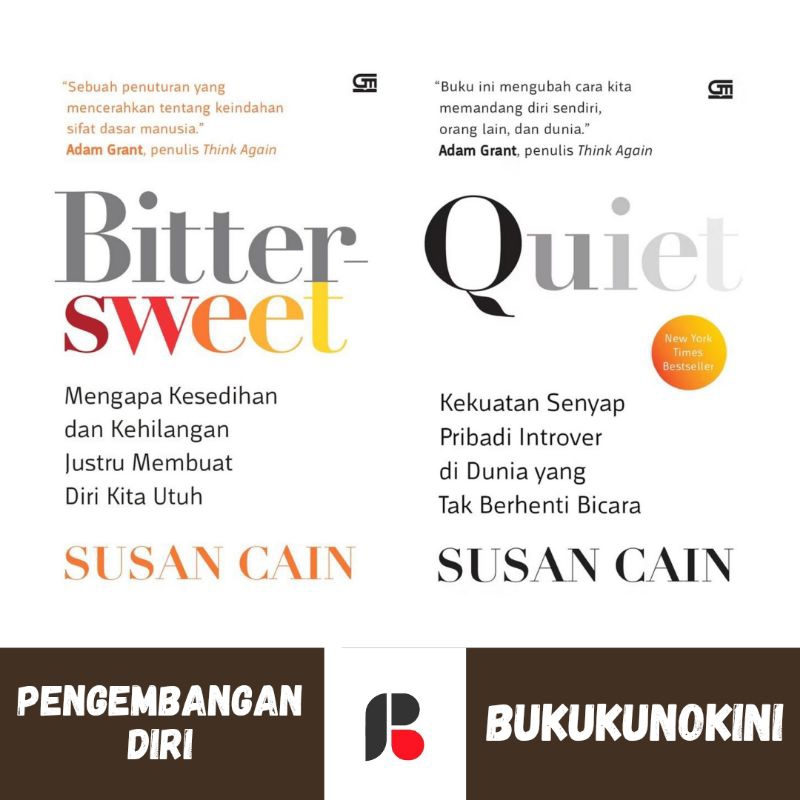 (Original, Segel) Buku Bittersweet; Quiet - Susan Cain (Gramedia GPU)