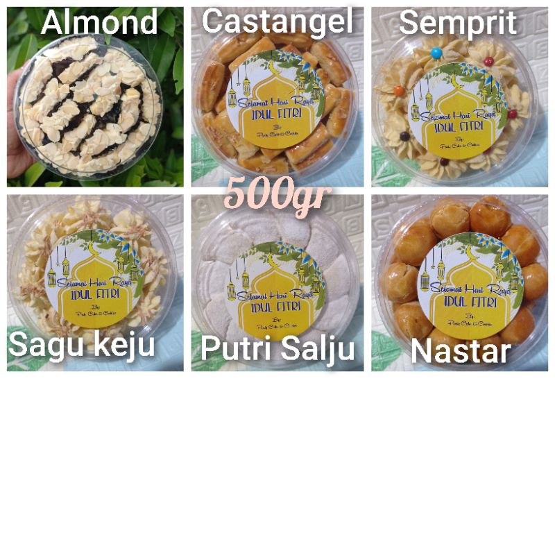 

kue kering nastar , semprit , sagu keju , putri salju , castangel ,almond, murmer , halal , enak dan murah