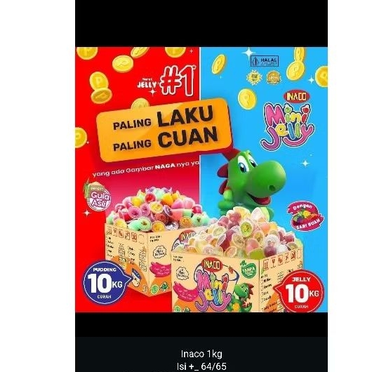 

Inaco Jelly Terlaris 1 kg isi 65pc
