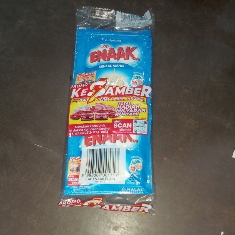 

Cap Enaak Susu Kental Manis Sachet 6pcx37g