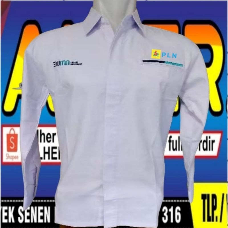 kantong 1 Kemeja PLN BUMN terbaru baju PLN BUMN Seragam PLN BUMN kemeja BUMN PLN baju BUMN PLN serag