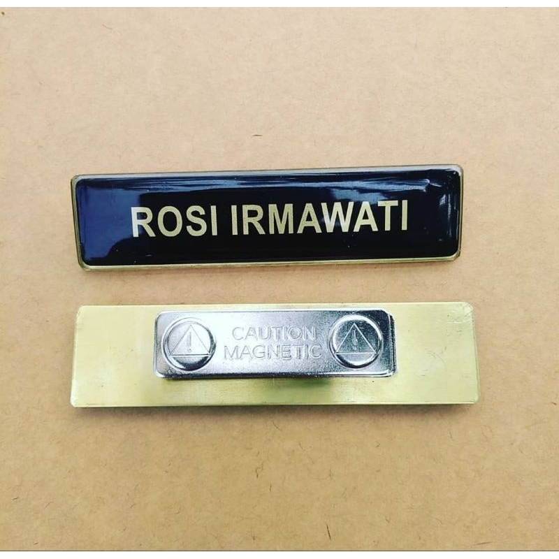 

name tag stainless resin papan magnet