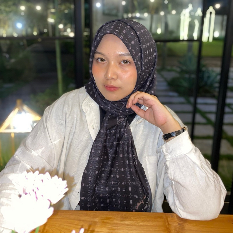 Signature Scarf Lunera Series 1.0 Cheenara | Double Hycon Hijab Motif | Hijab Motif Premium