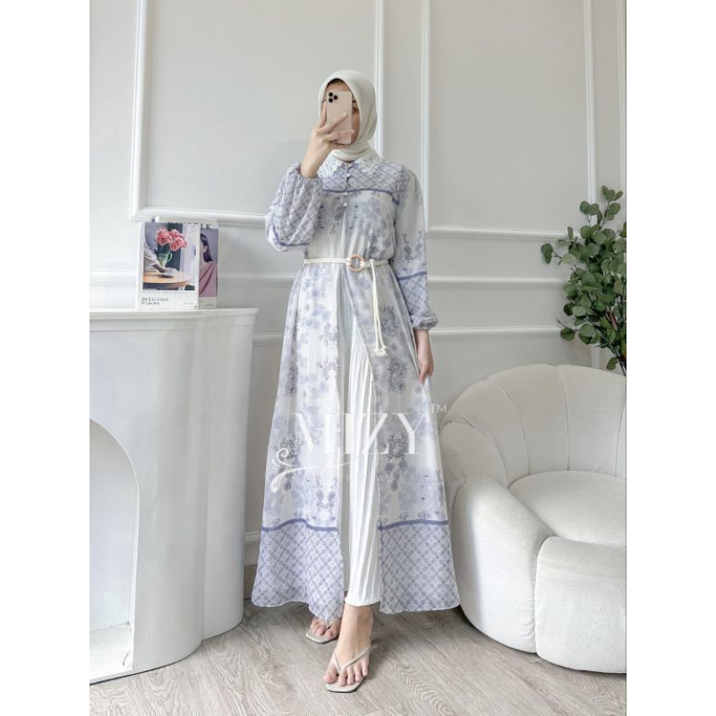KALISTA KAMILA MAXI DRESS Gamis Wanita Muslim Elegan Acara Pesta Kondangan OOTD Lebaran Raya Kekinia