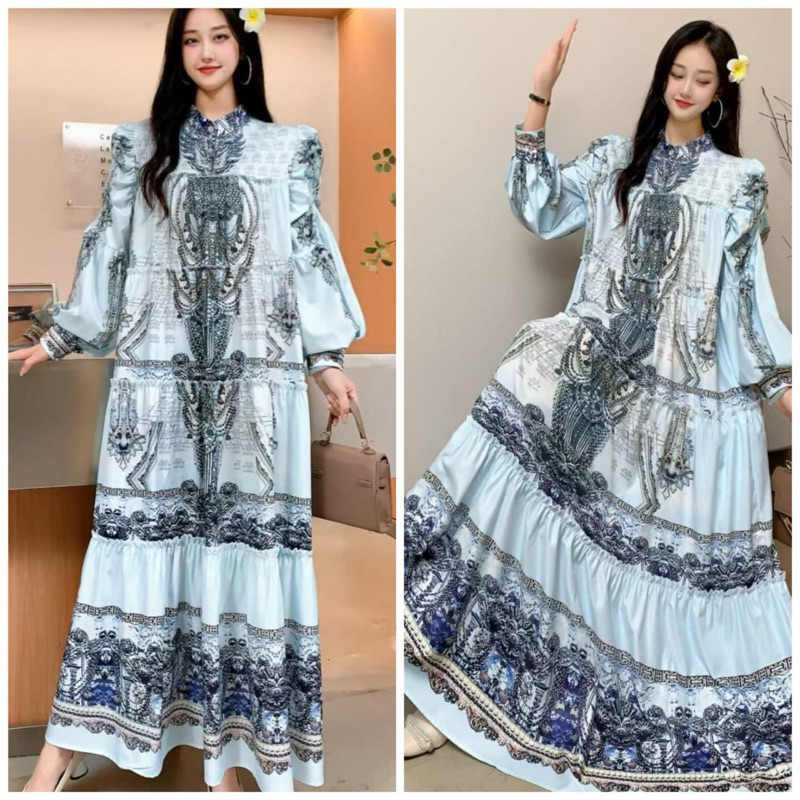 Dress import premium dress bangkok dress motif premium dress bunga dress sultan