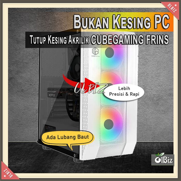 Tutup Kesing Tutup Casing Cube Gaming Frins Akrilik Acrylic Side Panel Cube Gaming Frins Tutup Casin