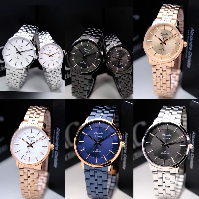 KODE E35V JAM TANGAN PRIA WANITA COUPLE ALEXANDRE CHRISTIE AC8694  AC 8694  AC8692  AC 8682 STAINLES