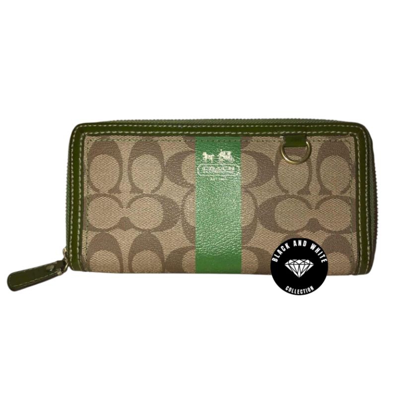 PRELOVED COACH ZIP AROUND WALLET