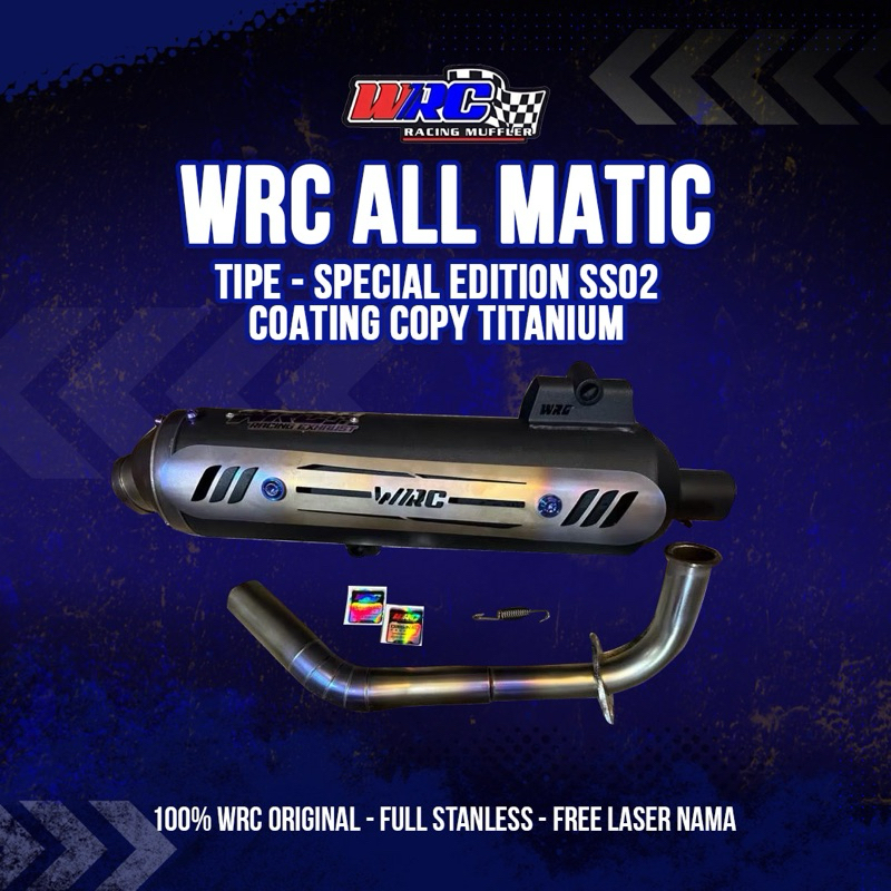 WRC KNALPOT TYPE SPECIAL EDITION SS02 COATING COPY TITANIUM ALL MATIC FREE REQUEST 100% WRC ORIGINAL