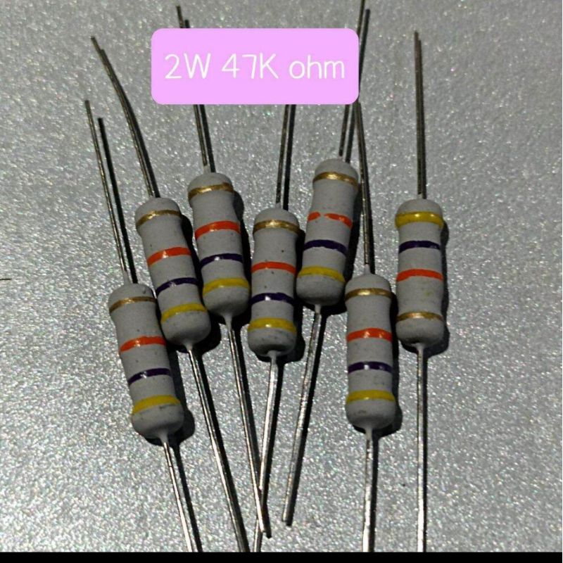 10BUAH RESISTOR 2WATT 47K OHM 2 WATT 47KOHM 2W 47K OHN