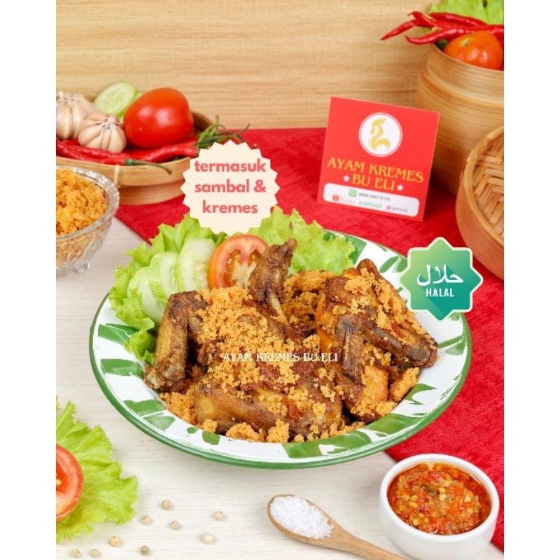 

AYAM KREMES BU ELI - AYAM KAMPUNG KREMES FROZEN PLUS SAMBEL BAWANG PEDASS / AYAM UNGKEP KAMPUNG UKURAN BESAR