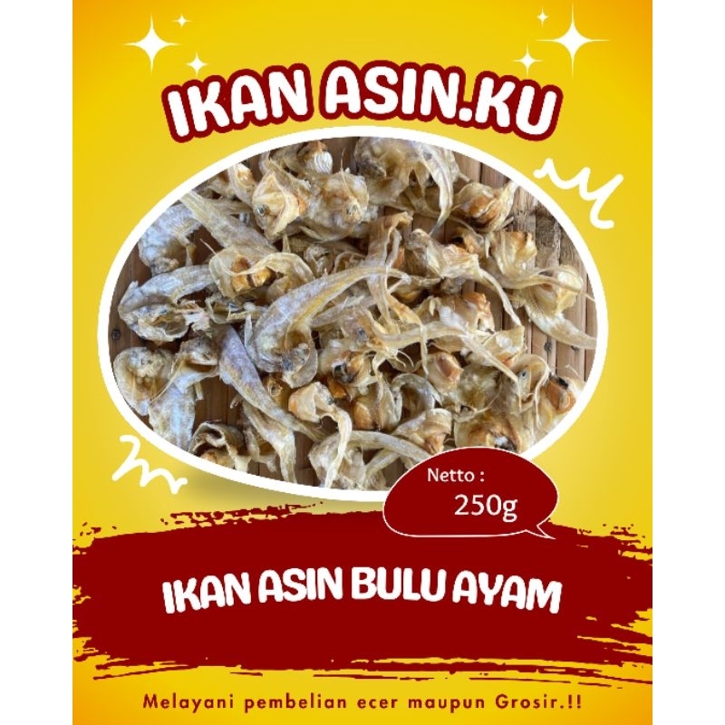 

Ikan Asin Bulu Ayam Kemasan 250g.