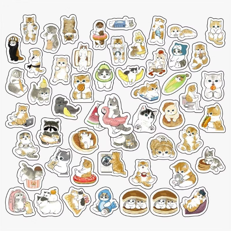 

Stiker Mofusand Kucing Stiker Tahan Air