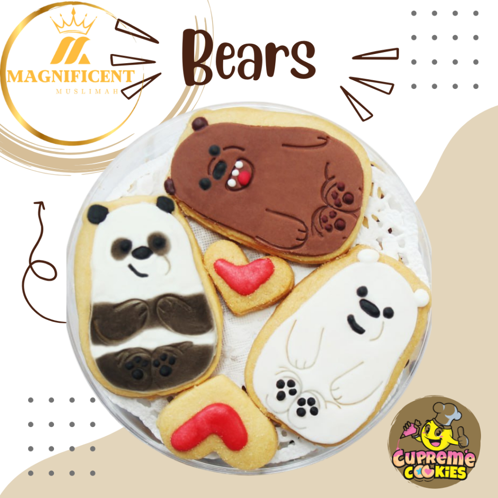 

CUPREME COOKIES KUE KARAKTER BEARS BERUANG | KUE LEBARAN UNIK BENTUK HEWAN BINATANG BERUANG