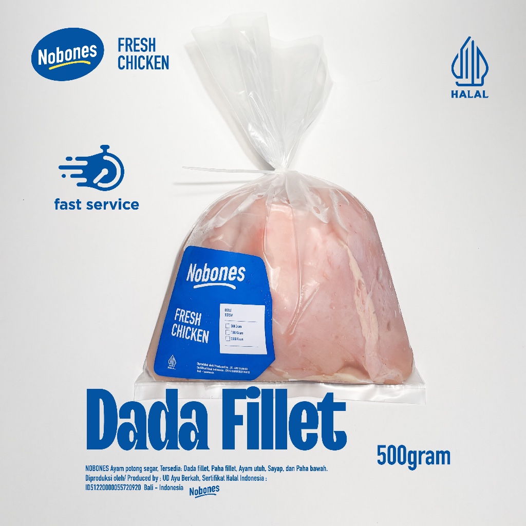

Dada Ayam Fillet 500gram (Tanpa tulang)