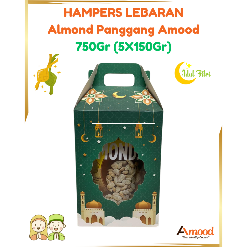 

HAMPERS LEBARAN ALMOND PANGGANG AMOOD 750GR (5X150GR) LIMA VARIAN RASA