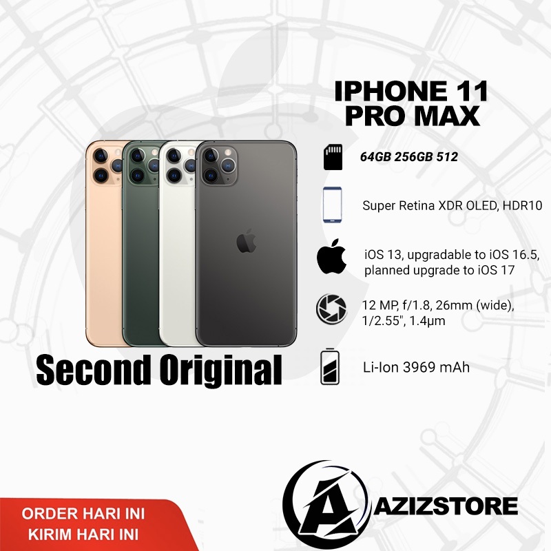 11 PM SECOND AMAN ALL OPERATOR MULUS NO MINUS 64GB 256GB