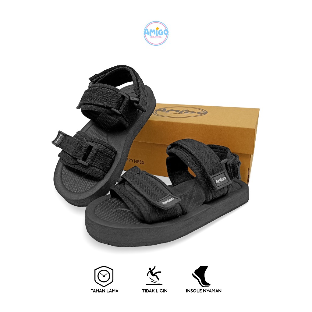 Sandal Gunung Anak Balita Lelaki Perempuan Non-Slip Batman By Amigo