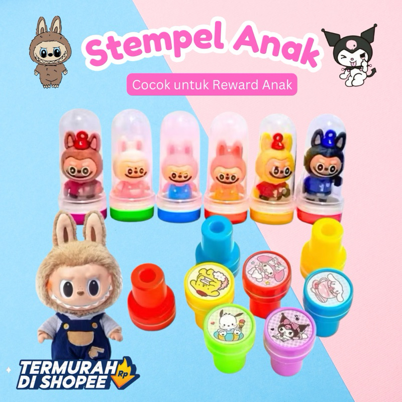 

Mainan STEMPEL SANRIO LABUBU 1pcs / stamp karakter sanrio / stempel anak untuk giat belajar [EDUFUNTOYS]
