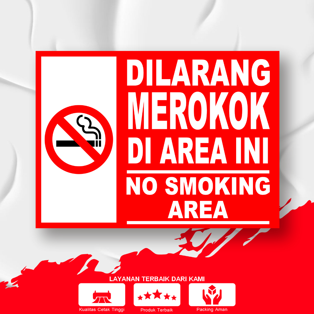 

Sticker Dilarang Merokok / Stiker Dilarang Merokok / Sticker No Smoking area sudah anti air